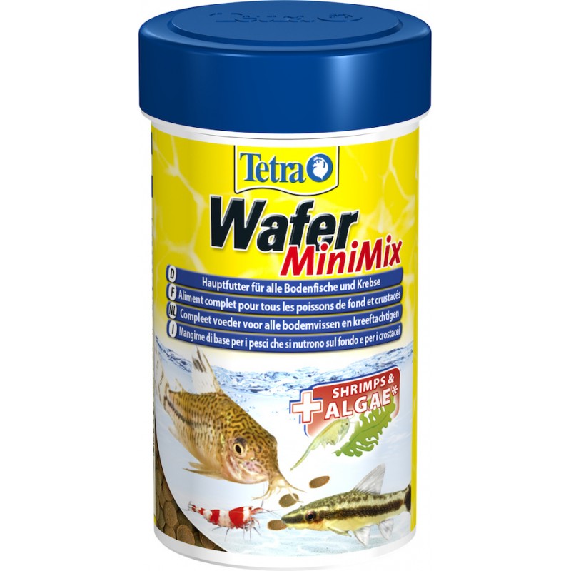 TETRA WaferMix 250 ml aliment complet pour les petits poissons de fond  herbivores et carnivores ainsi que pour les crustacés - Nourritures eau  douce/Nourriture pour poissons de fond -  - Aquariophilie